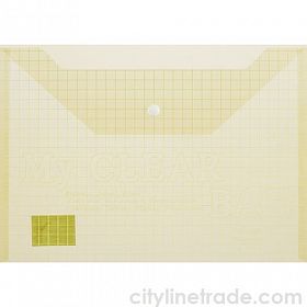 Папка-конверт на кнопке "Clear holders", желтый